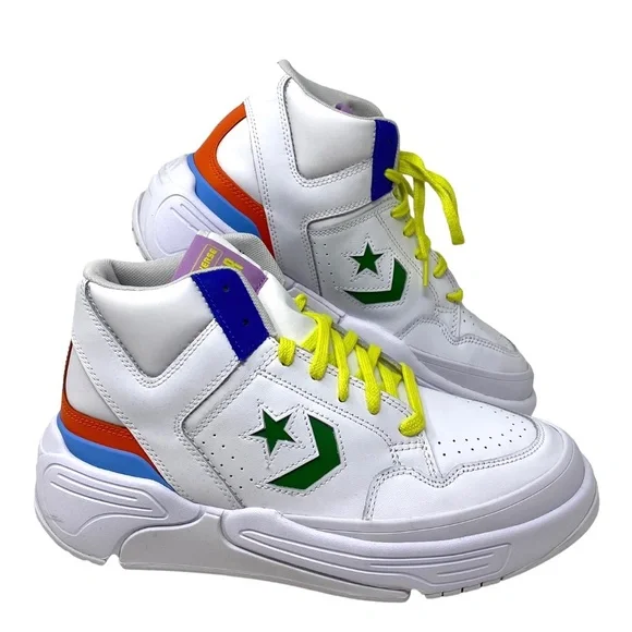 Converse Weapon CX High Top Multi White Leather Women's Size Sneakers A02523C - Picture 1 of 8